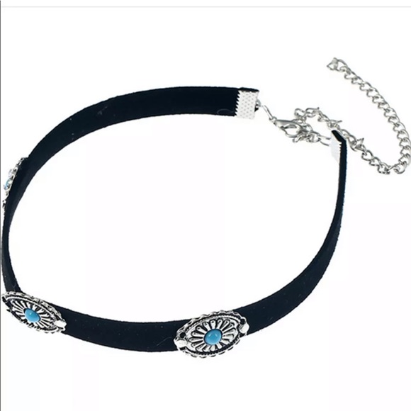 🔴3/$15🔴 Black Boho PU Leather Choker Collar - Picture 3 of 5